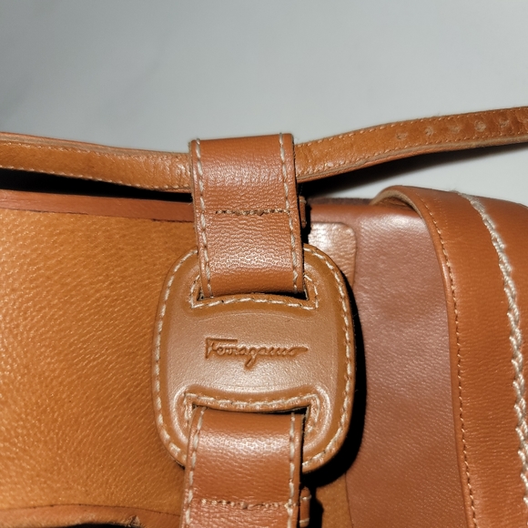 Salvatore Ferragamo tan F wedge shoe - Picture 9 of 9